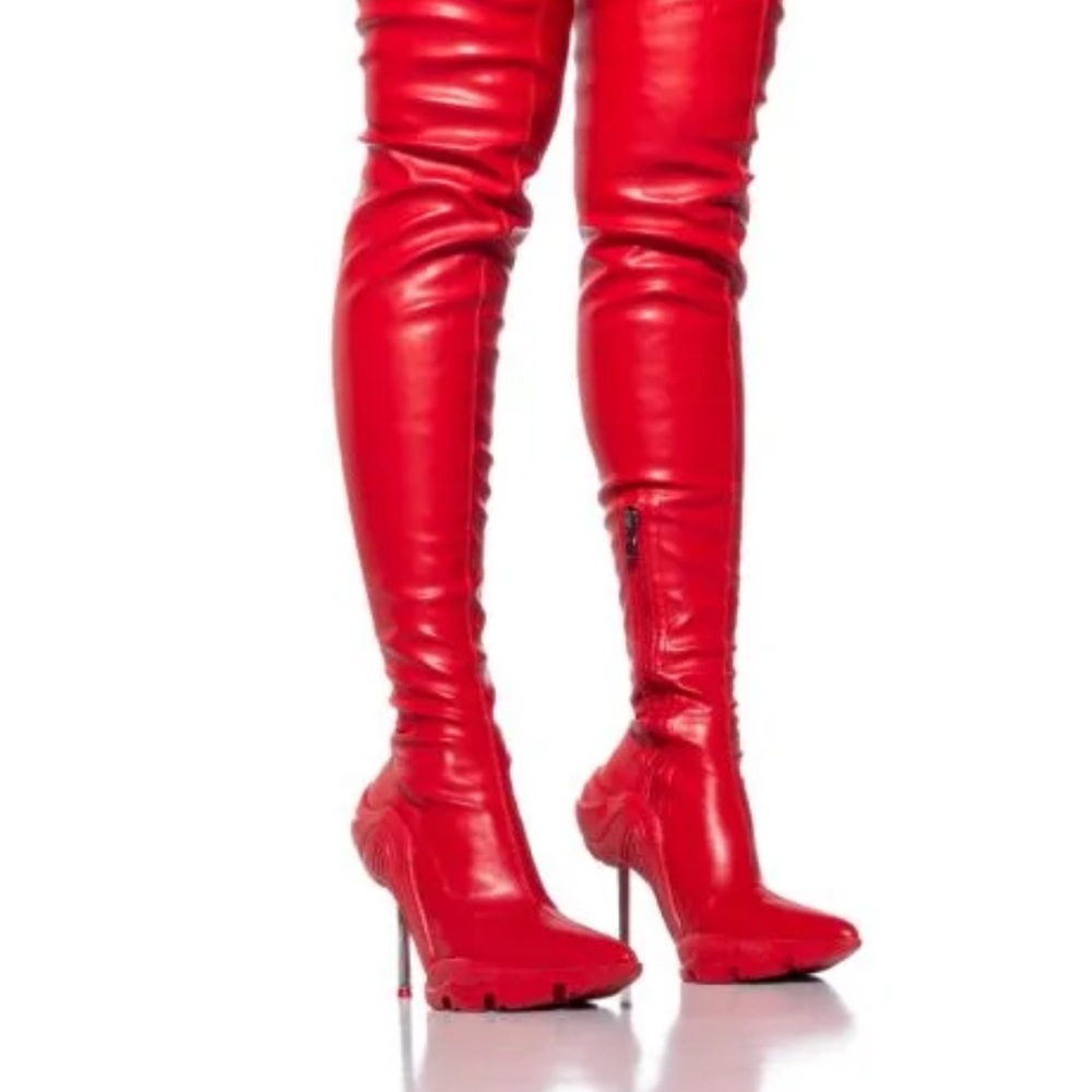 Brand new. Never worn thigh high boots